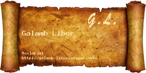 Galamb Libor névjegykártya